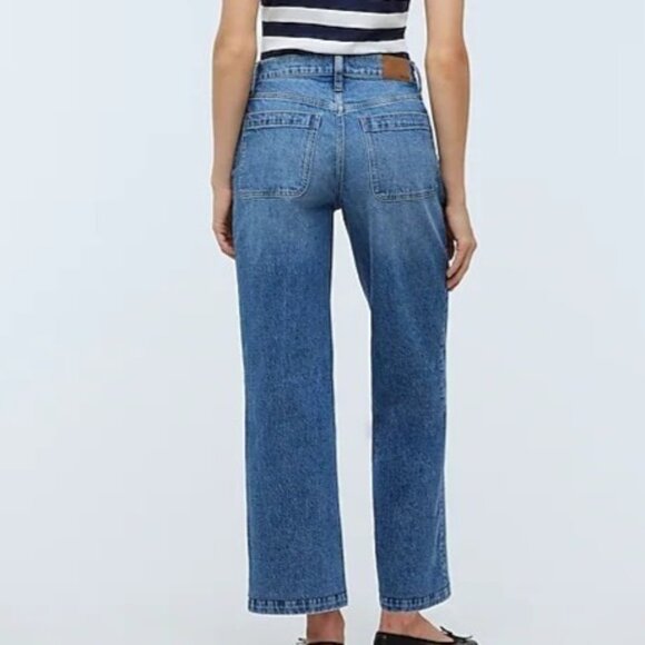 NWT Madewell Tall Emmett Wide Leg Jean Sz 26T Lakecourt Wash 33" Full Length - Picture 2 of 14